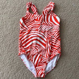 Animal print swimsuit for girls sz 12